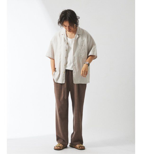 JOURNAL STANDARD relume「ヨーロピアンフラックス ガーメントダイ オープンカラーシャツ」|シャツ・ブラウス|