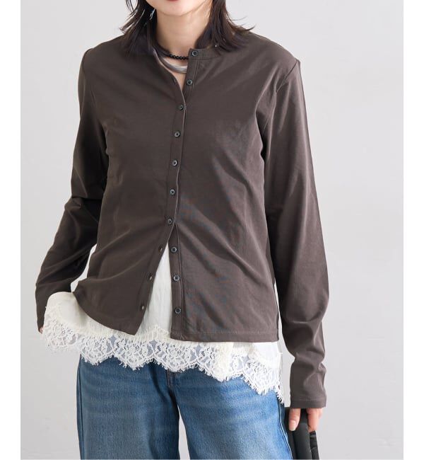 JOURNAL STANDARD「シアーコットンクルーネックカーディガン」|カーディガン|