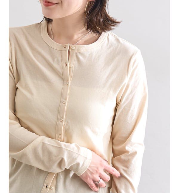 JOURNAL STANDARD「シアーコットンクルーネックカーディガン」|カーディガン|ナチュラル