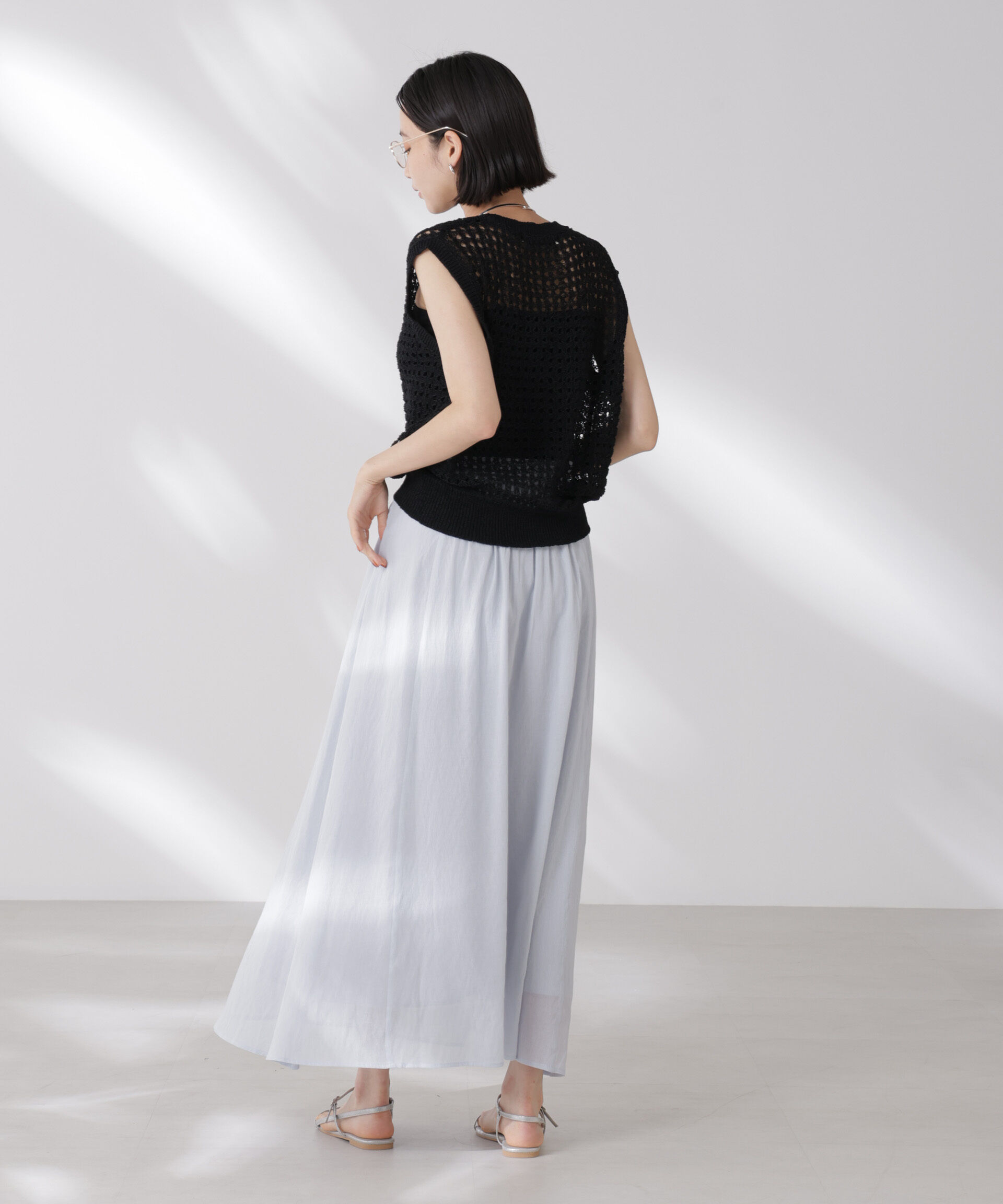 nano･universe「ウエストゴムギャザーシアースカート（セットアップ可）」|スカート|