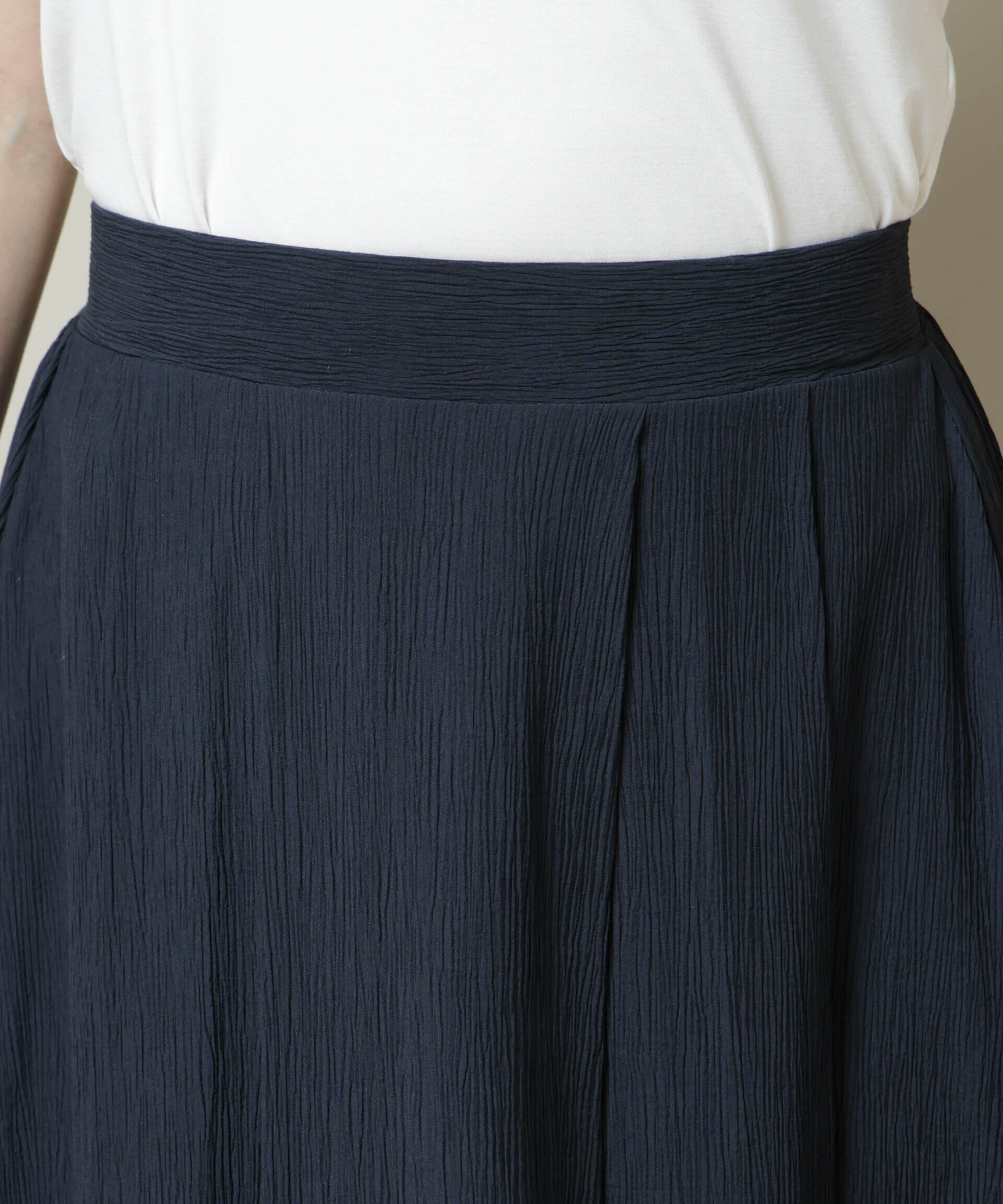 nano･universe「楊柳タックフレアスカート」|スカート|