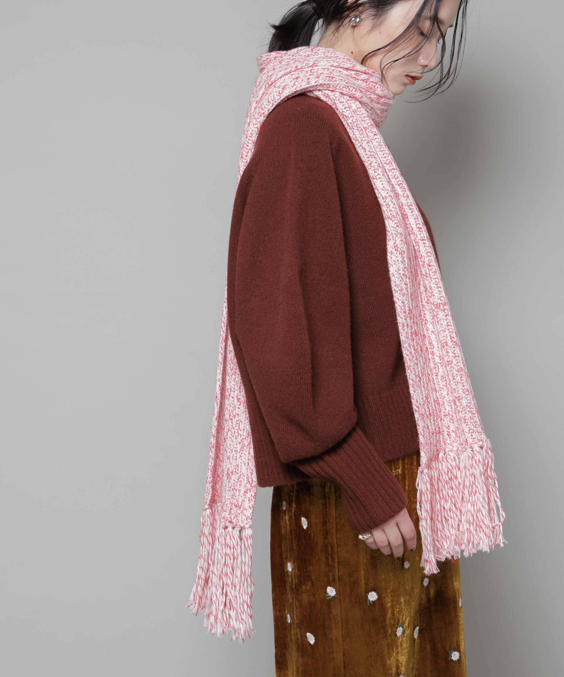 nano･universe「ミックスカラーニットストール」|マフラー|