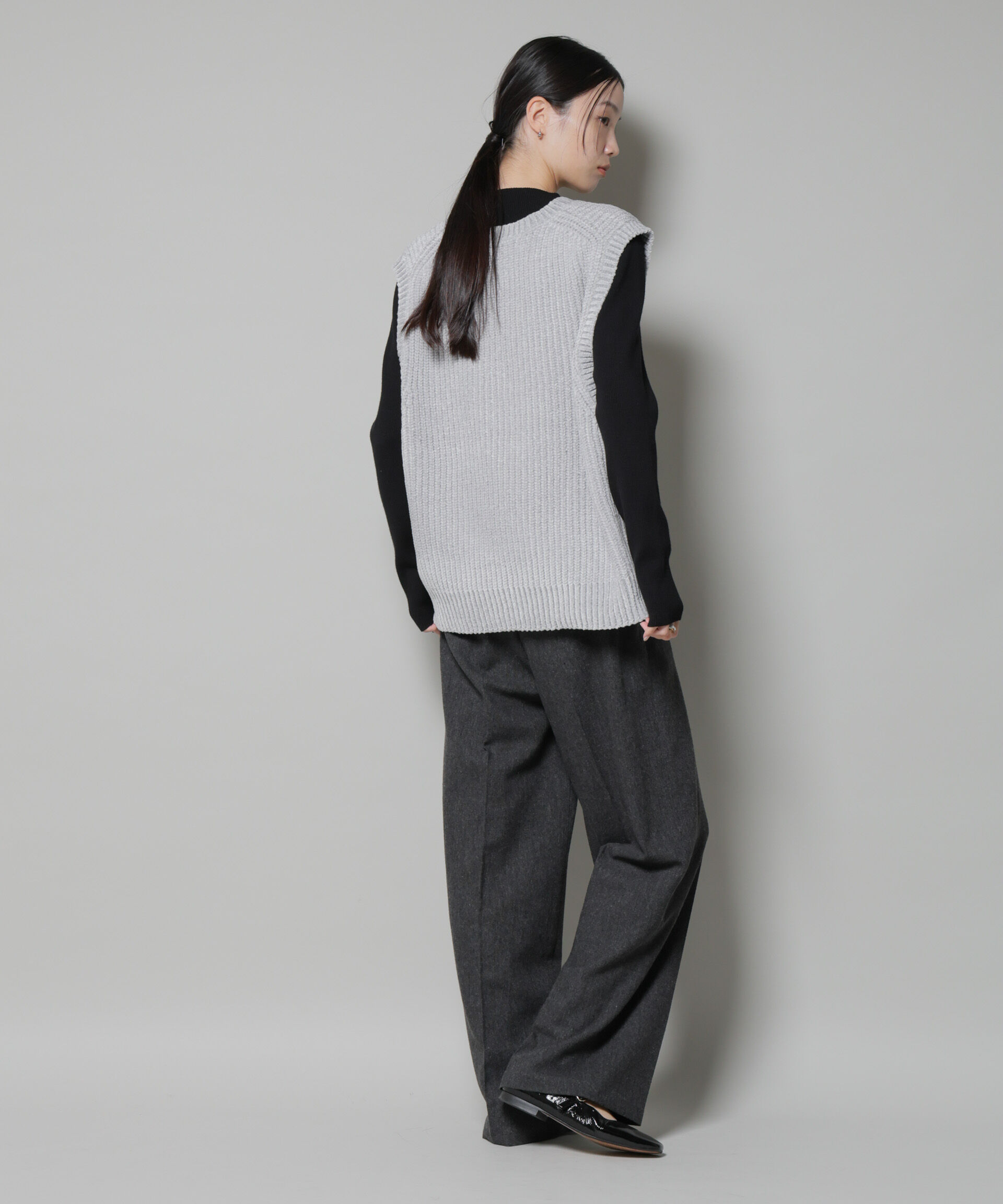 nano･universe「ツイードワンタックパンツ」|チノ|