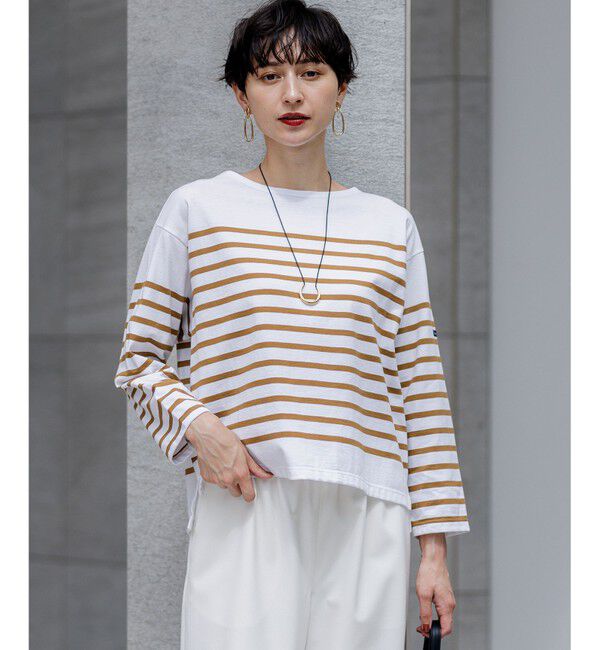 23区「【洗える】Armor-lux パネルボーダー 長袖Tシャツ」|Tシャツ・カットソー|オフ&times;キャメル