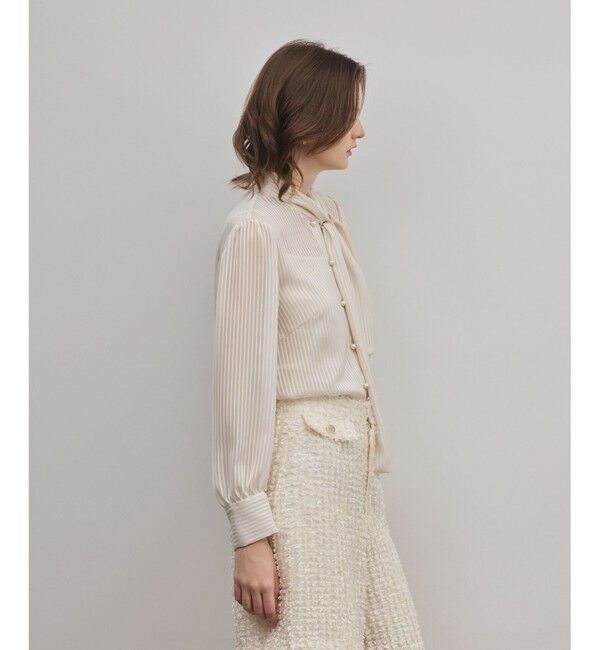 GRACE CONTINENTAL「ストライプボウブラウス」|シャツ・ブラウス|