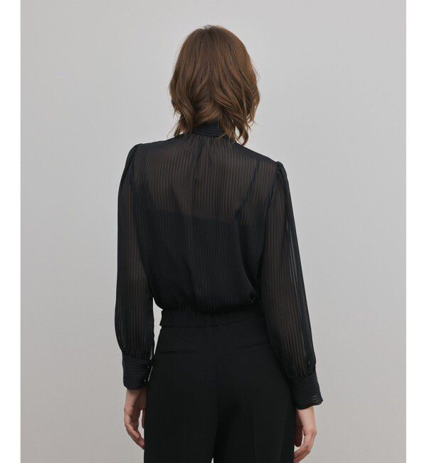 GRACE CONTINENTAL「ストライプボウブラウス」|シャツ・ブラウス|