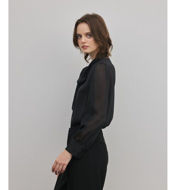 GRACE CONTINENTAL「ストライプボウブラウス」|シャツ・ブラウス|