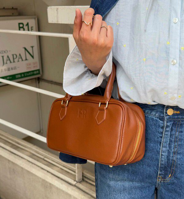 fredy emue「FR横長レザーボストンバッグ」|ショルダー・メッセンジャー|