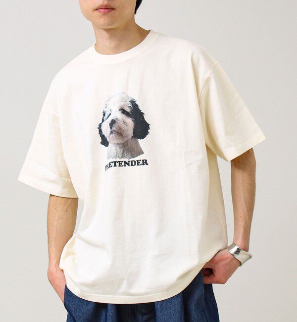 GLOSTER「【あの名作をオマージュ】犬猫実写風プリントTシャツ」|Tシャツ・カットソー|