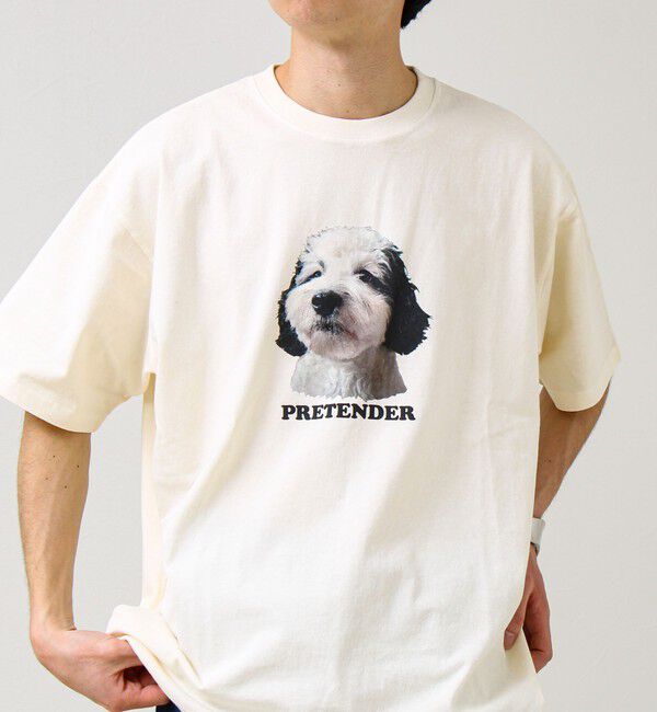 GLOSTER「【あの名作をオマージュ】犬猫実写風プリントTシャツ」|Tシャツ・カットソー|