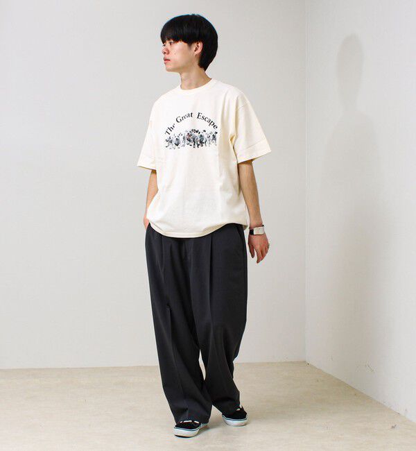 GLOSTER「【あの名作をオマージュ】犬猫実写風プリントTシャツ」|Tシャツ・カットソー|