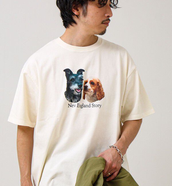 GLOSTER「【あの名作をオマージュ】犬猫実写風プリントTシャツ」|Tシャツ・カットソー|