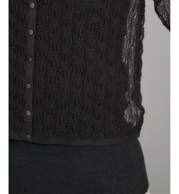 SALON adam et rope'「シアーレースハーフスリーブ2WAYカーディガン」|カーディガン|