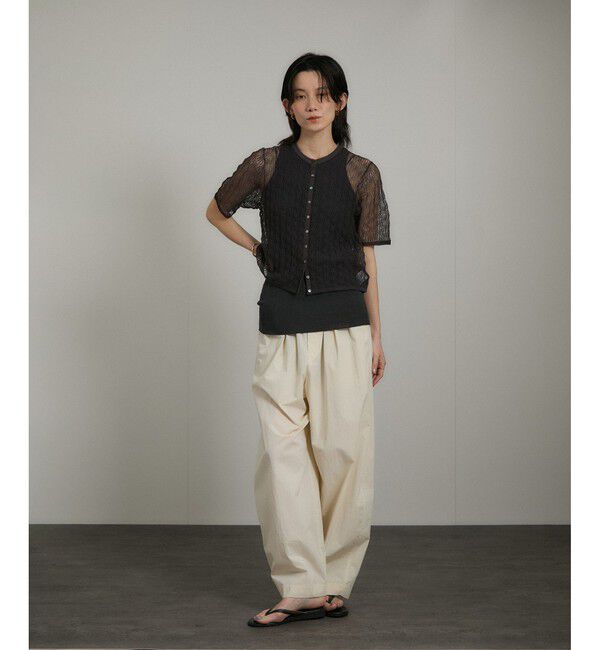 SALON adam et rope'「シアーレースハーフスリーブ2WAYカーディガン」|カーディガン|