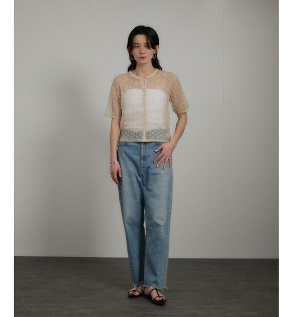 SALON adam et rope'「シアーレースハーフスリーブ2WAYカーディガン」|カーディガン|