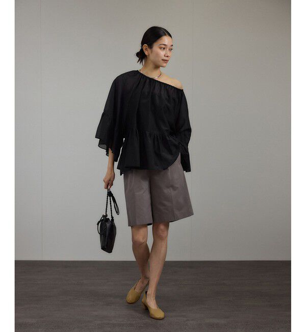 SALON adam et rope'「コットンシルクレジェールフレアブラウス」|シャツ・ブラウス|
