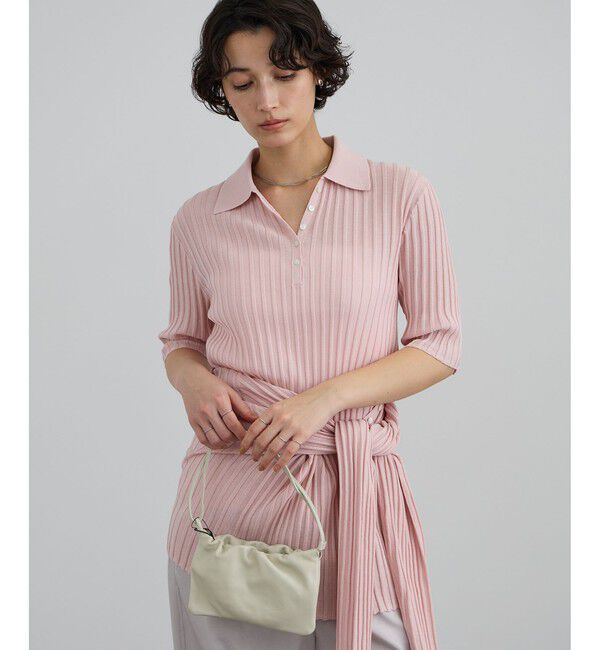 SALON adam et rope'「ワイドリブスキッパーポロシャツ」|ポロシャツ|ピンク(63)