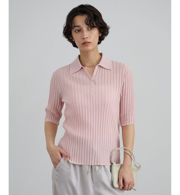 SALON adam et rope'「ワイドリブスキッパーポロシャツ」|ポロシャツ|