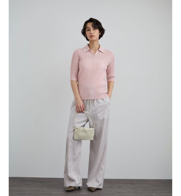 SALON adam et rope'「ワイドリブスキッパーポロシャツ」|ポロシャツ|