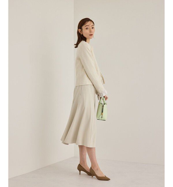 ROPE「トリアセハイウエストフレアスカート【セレモニー/通勤対応】」|スカート|