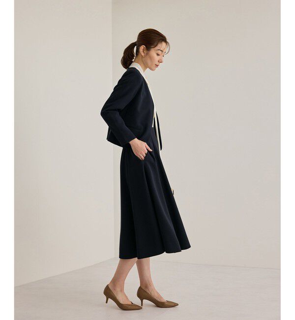 ROPE「トリアセハイウエストフレアスカート【セレモニー/通勤対応】」|スカート|