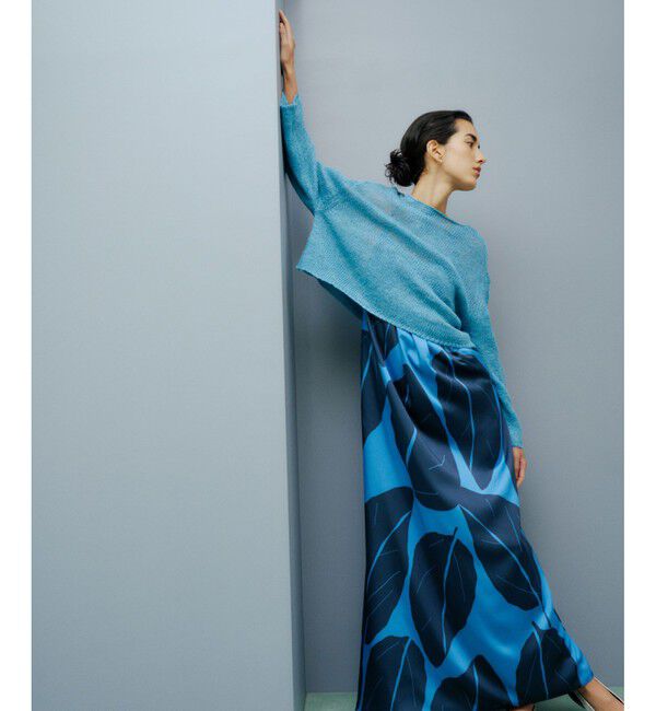 ROPE「【洗える】スラブリネン ボートネックプルオーバー」|ニット・セーター|