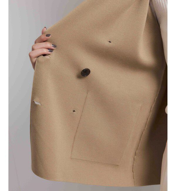 ROPE「ミラノリブ ニットダブルジャケット/イージーケア」|テーラードジャケット|