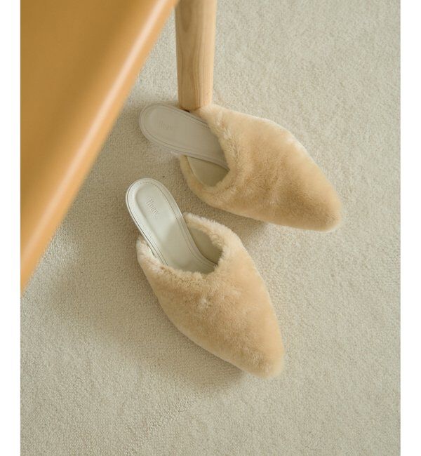 Hoaw.「【Hoaw.】ムートンミュール」|その他|ライトベージュ