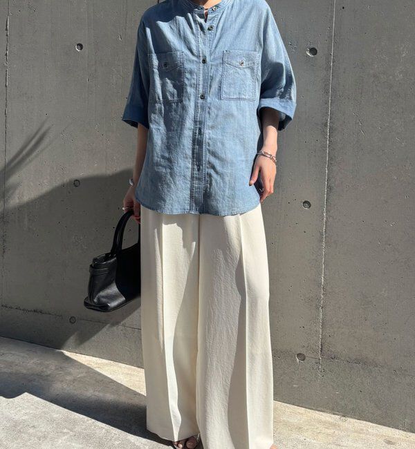  「Q.anos　ドルマンシアーデニムシャツ」|シャツ・ブラウス|