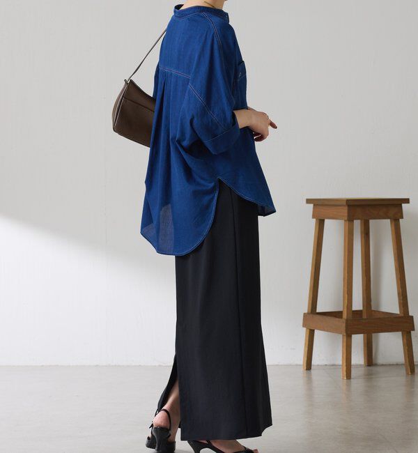  「Q.anos　ドルマンシアーデニムシャツ」|シャツ・ブラウス|