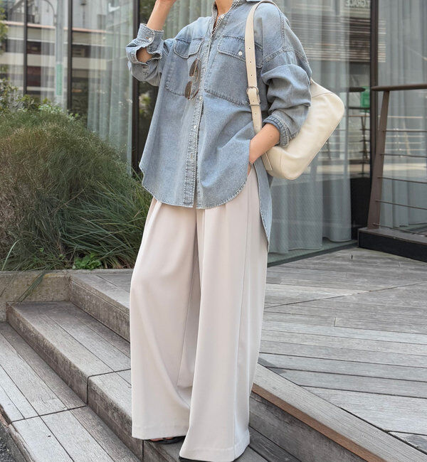  「【名品/リバイバル】【MONN.:.(モン)】Lightビッグデニムシャツ」|シャツ・ブラウス|