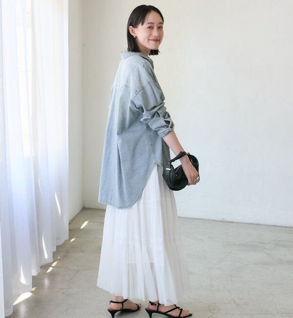  「【名品/リバイバル】【MONN.:.(モン)】Lightビッグデニムシャツ」|シャツ・ブラウス|