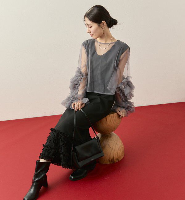  「【@____ri__125企画】ティアードフリルドレスSET」|ワンピース|