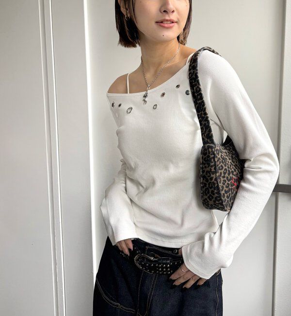  「アイレットオフショルトップス」|Tシャツ・カットソー|