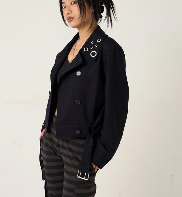  「TRアイレットショートPジャケット」|ブルゾン・スタジャン|