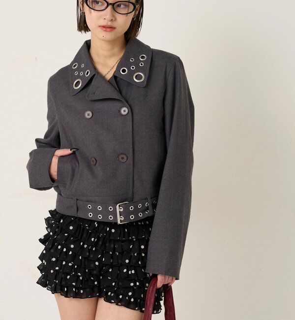  「TRアイレットショートPジャケット」|ブルゾン・スタジャン|