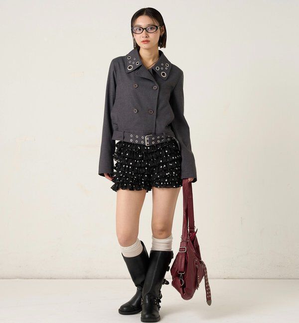  「TRアイレットショートPジャケット」|ブルゾン・スタジャン|