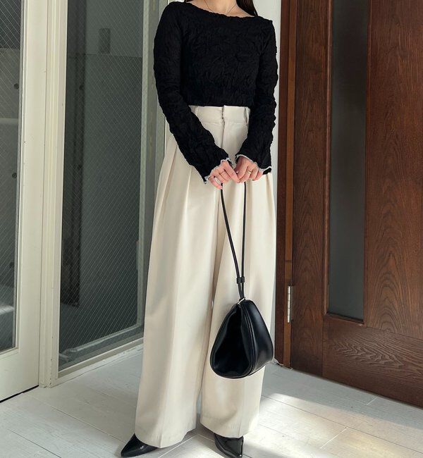  「リンクルボートネックニット」|ニット・セーター|