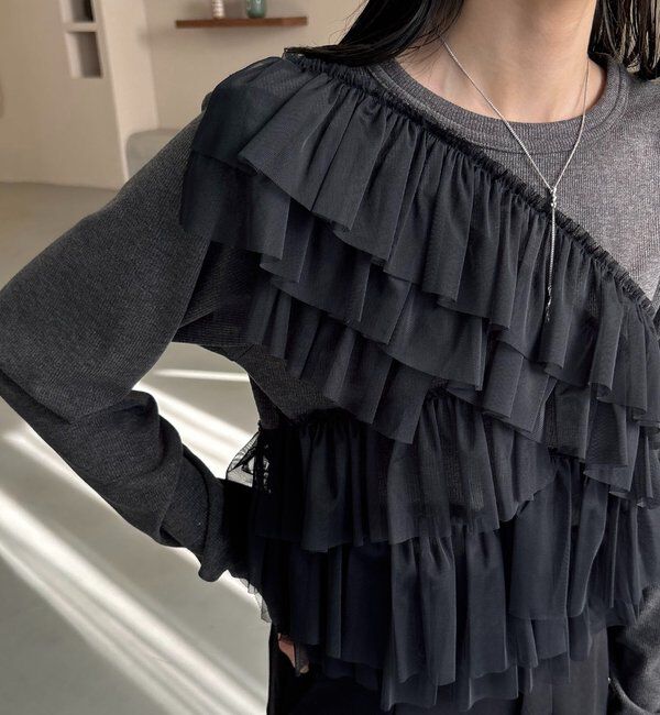  「【kon企画】フリルドッキングロンT」|Tシャツ・カットソー|