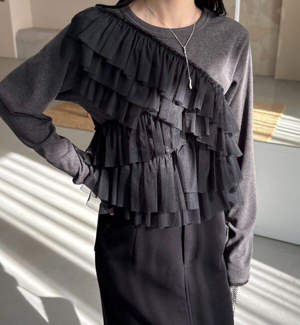  「【kon企画】フリルドッキングロンT」|Tシャツ・カットソー|