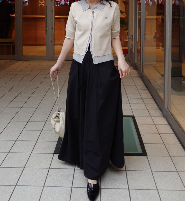  「半袖レイヤードポロニットカーディガン」|カーディガン|