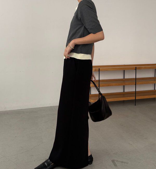  「半袖レイヤードポロニットカーディガン」|カーディガン|