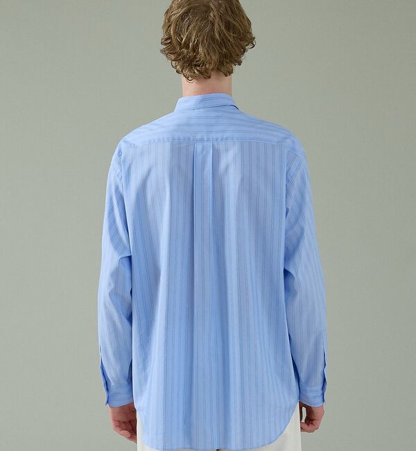 ABAHOUSE「エアリーストライプ オーバーサイズ レギュラーカラーシャツ」|シャツ・ブラウス|