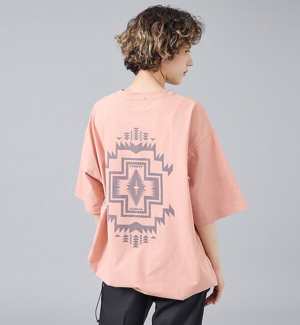 ABAHOUSE「【PENDLETON/ペンドルトン】カルキュロ バックプリント 半袖Tシャツ /」|Tシャツ・カットソー|スモークピンク
