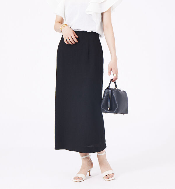 Rouge vif「変わり織り4WAYストレッチタイトスカート」|スカート|ブラック