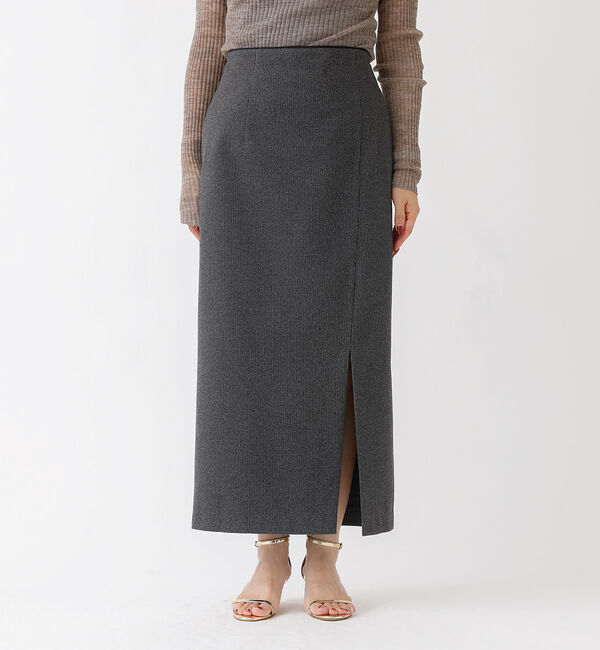 Rouge vif「【セットアップ対応】ニードルパンチ千鳥柄タイトスリットスカート」|スカート|