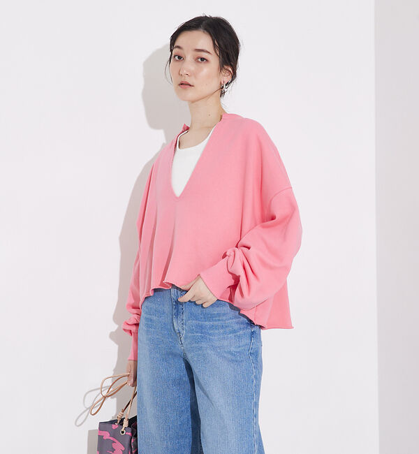 qualite「キーネックオーバースウェット」|スウェット・ジャージ|