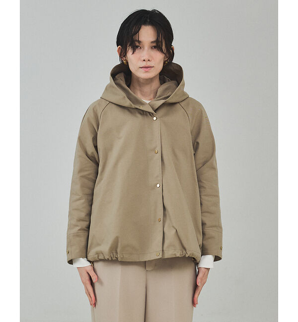 qualite「大好評につき予約開始！【小顔効果抜群！大人のフードブルゾン】タスランストレッチフ」|ブルゾン・スタジャン|