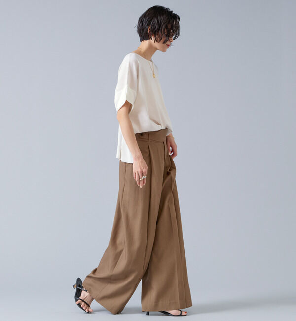 Liesse「【定番】袖サテンニット」|ニット・セーター|