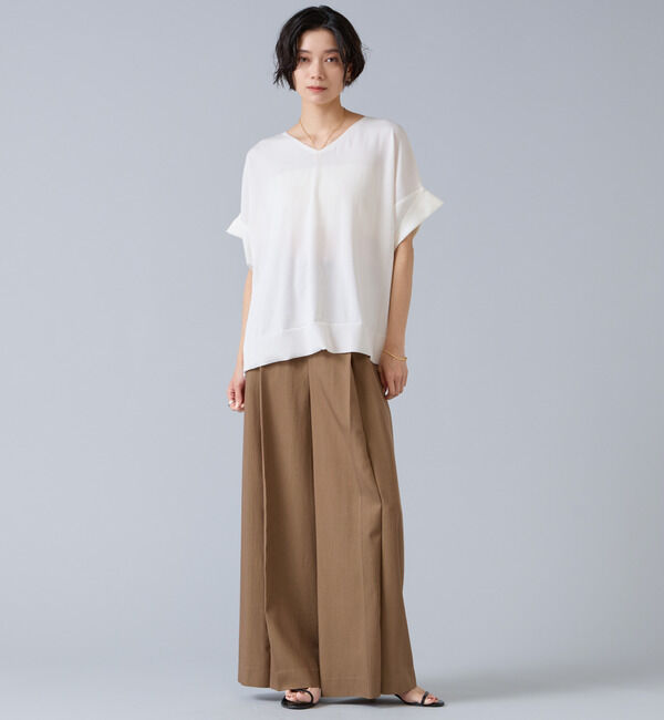 Liesse「【定番】袖サテンニット」|ニット・セーター|